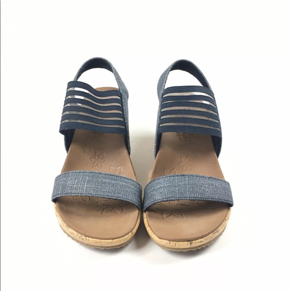 Skechers | Shoes | Skechers Luxe Foam L Wedge Cork Sandals Size 6 | Poshmark